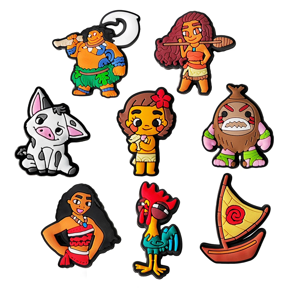 1-8pcs Disney Moana Shoe Charms Cartoon Shoes Accessories Decoration for Garden Sandal Wristbands Buckle Kids Party X-mas Gifts
1-8pcs Disney Moana Shoe Charms Cartoon Shoes Accessories Decoration for Garden Sandal Wristbands Buckle Kids Party X-mas Gifts
