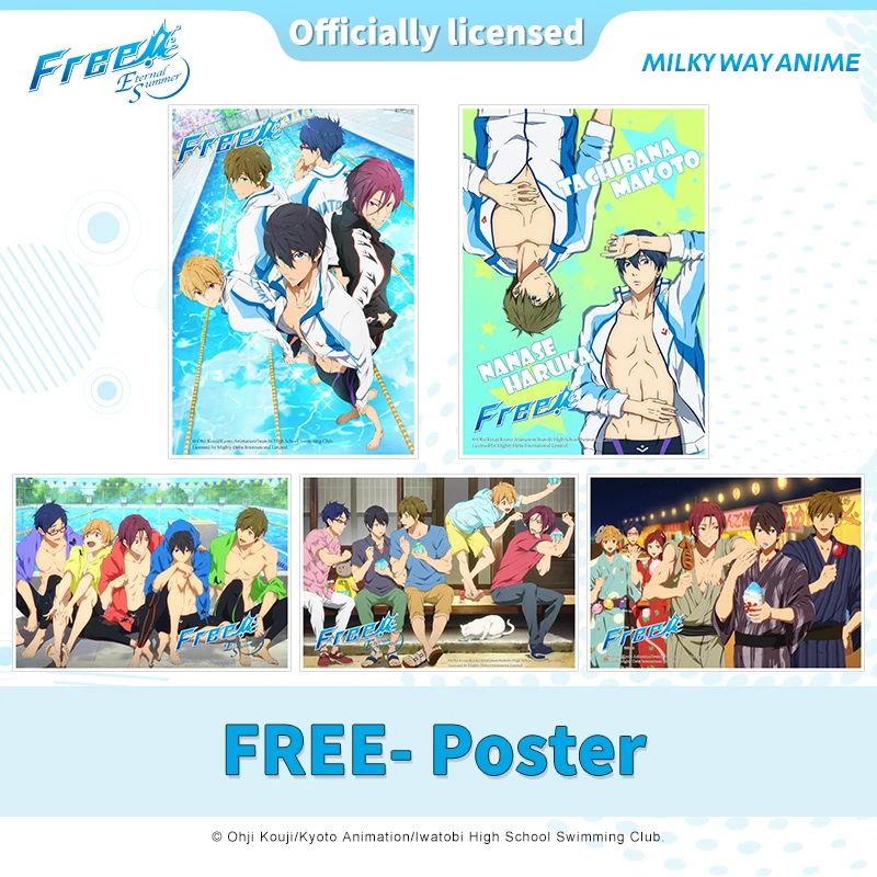 Genuine Authorized Anime Free! Poster Haruka Nanase Makoto Tachibana Nagisa Hazuki Bedroom Wall Decorate Wallpaper Paste Paper
Genuine Authorized Anime Free! Poster Haruka Nanase Makoto Tachibana Nagisa Hazuki Bedroom Wall Decorate Wallpaper Paste Paper