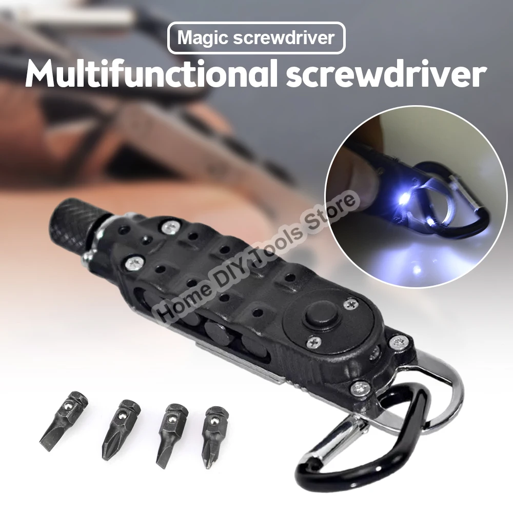 Adjustable Mini Multi-function Screwdriver Outdoor Portable Tool Set With LED Night Light Use For Outdoor Camping
Adjustable Mini Multi-function Screwdriver Outdoor Portable Tool Set With LED Night Light Use For Outdoor Camping
