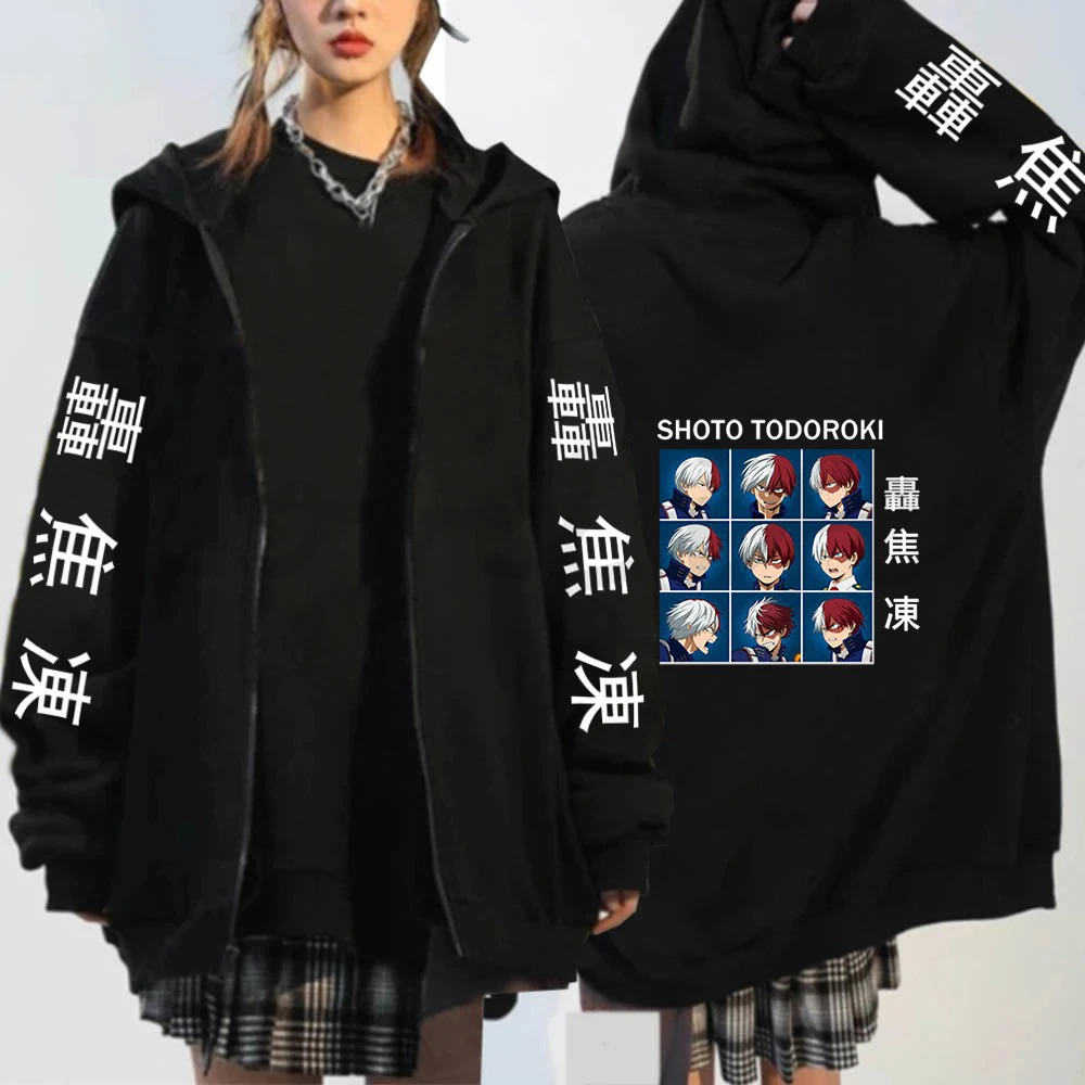 My Hero Academia Shoto Todoroki Hoodies Anime Zipper Hoodie Clothes Manga Bakugo Cosplay Men's Sweatshirts Fashion Streetwear
My Hero Academia Shoto Todoroki Hoodies Anime Zipper Hoodie Clothes Manga Bakugo Cosplay Men's Sweatshirts Fashion Streetwear
