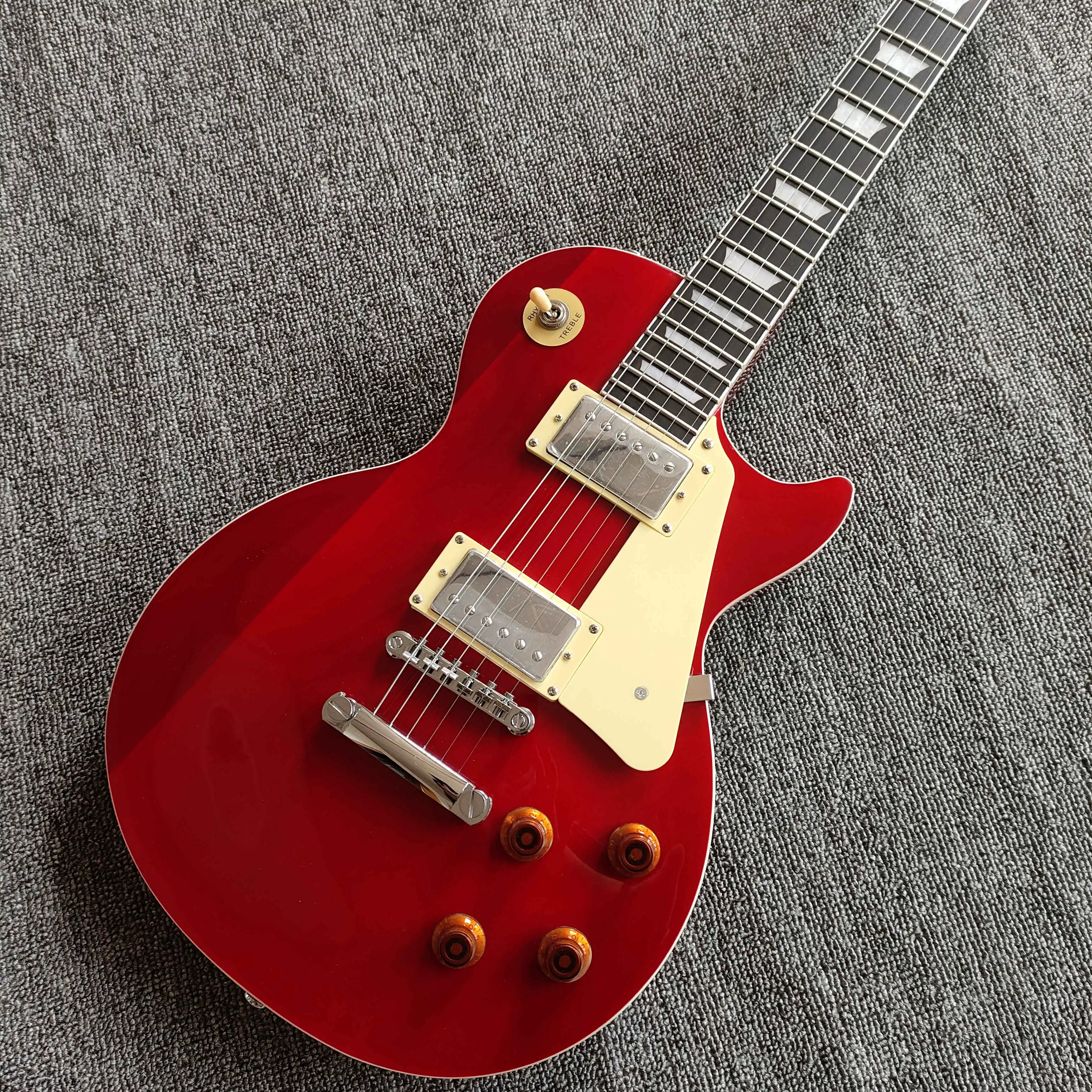 Brand New Rosewood Fingerboard 6 String Transparent Red Custom Electric Guitar In Stock
Brand New Rosewood Fingerboard 6 String Transparent Red Custom Electric Guitar In Stock