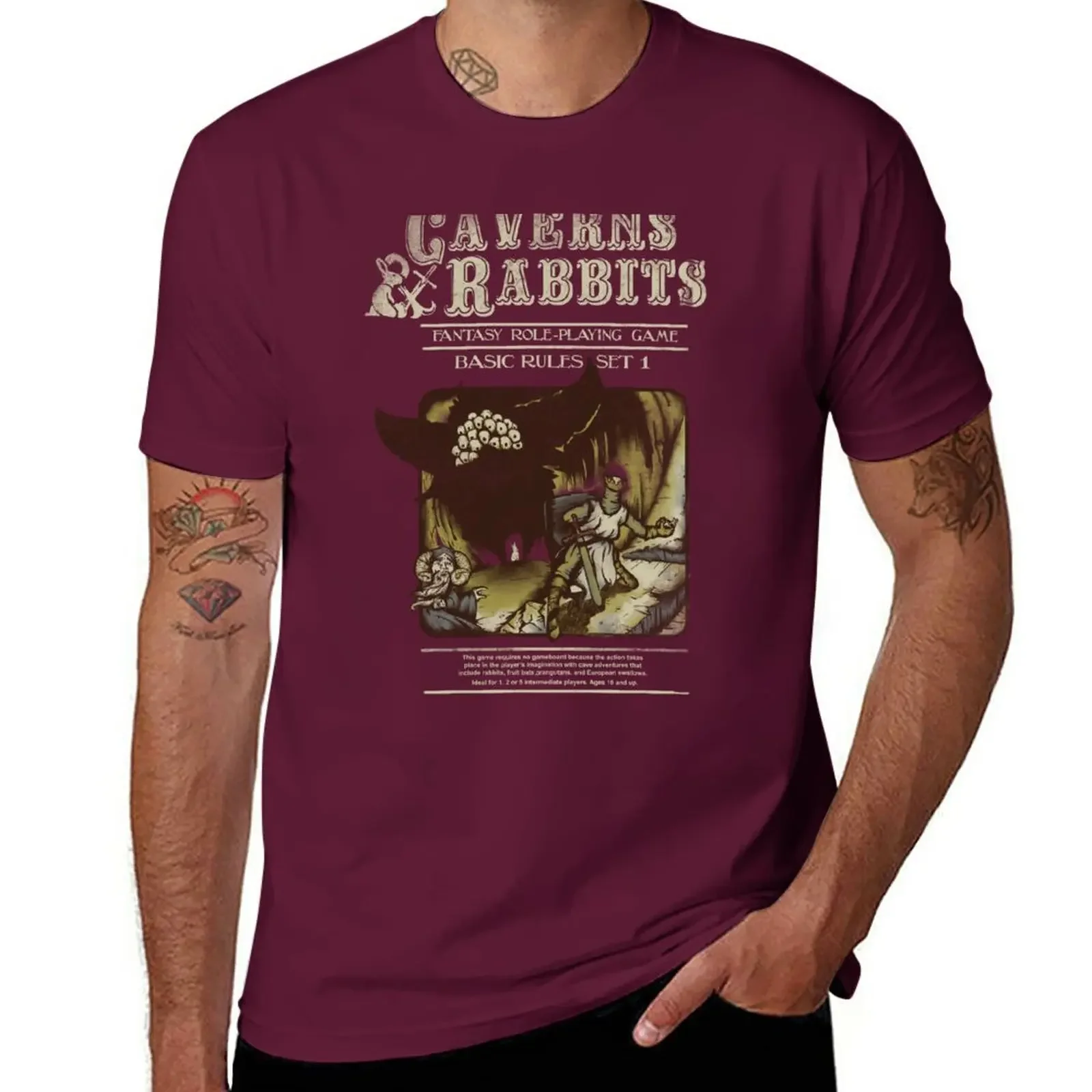 Caverns & Rabbits T-Shirt vintage korean fashion summer clothes mens white t shirts
Caverns & Rabbits T-Shirt vintage korean fashion summer clothes mens white t shirts