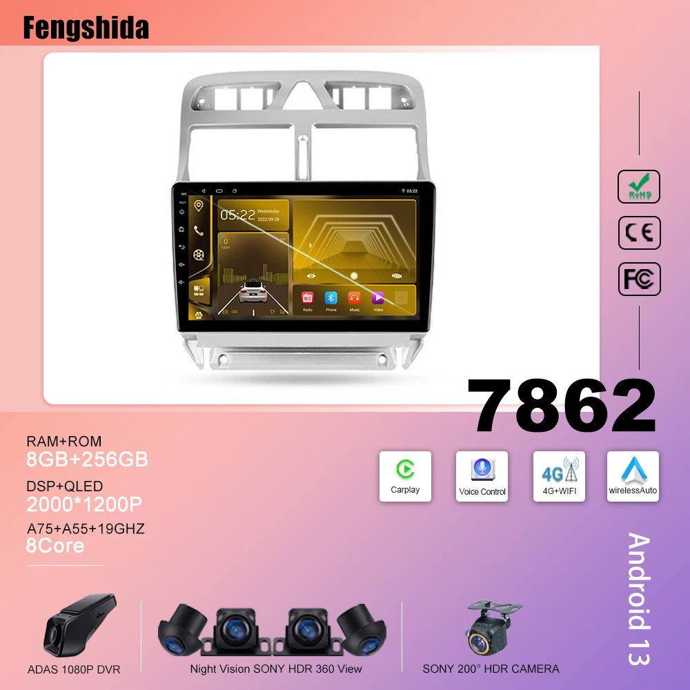 Android 13 For Peugeot 307 1 2001 - 2008 GPS Navigation Mirror Link Wireless Android Auto Car Radio Player Car Multimedia Player
Android 13 For Peugeot 307 1 2001 - 2008 GPS Navigation Mirror Link Wireless Android Auto Car Radio Player Car Multimedia Player