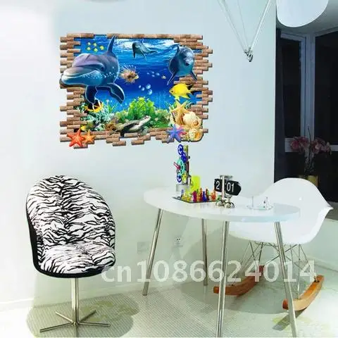 Kids baby rooms bedroom home decoration mural poster Animals sticker art decals 3D Underwater World dolphin wall stickers
Kids baby rooms bedroom home decoration mural poster Animals sticker art decals 3D Underwater World dolphin wall stickers
