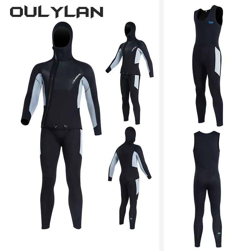 

5mm Scuba 2024NEW Diving Suit Men Women Neoprene Underwater Hunting Surfing Front Zipper Spearfishing 2pieces Keep Warm Wetsuit