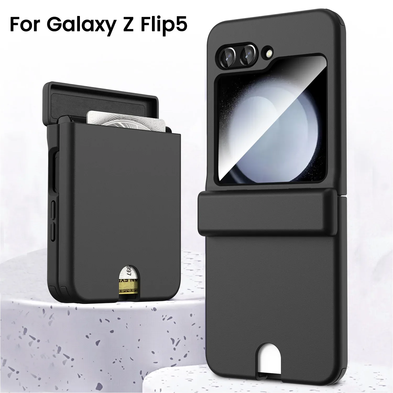 Чехол для Samsung Z Flip5, чехол для телефона с держателем для карт, Защитная мембрана, полноразмерный защитный чехол с магнитными петлями и защитой от падения
Чехол для Samsung Z Flip5, чехол для телефона с держателем для карт, Защитная мембрана, полноразмерный защитный чехол с магнитными петлями и защитой от падения