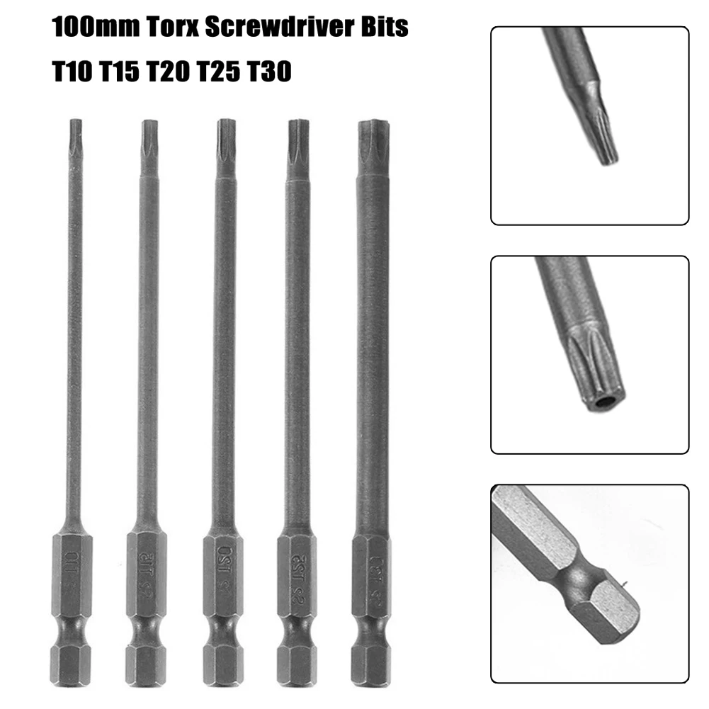 5pcs 100mm Long Torx Screwdriver Bits Set Magnetic Screwdriver Hollow 1/4Inch Hex Screw Driver Hand Tools T10 T15 T20 T25 T30
5pcs 100mm Long Torx Screwdriver Bits Set Magnetic Screwdriver Hollow 1/4Inch Hex Screw Driver Hand Tools T10 T15 T20 T25 T30