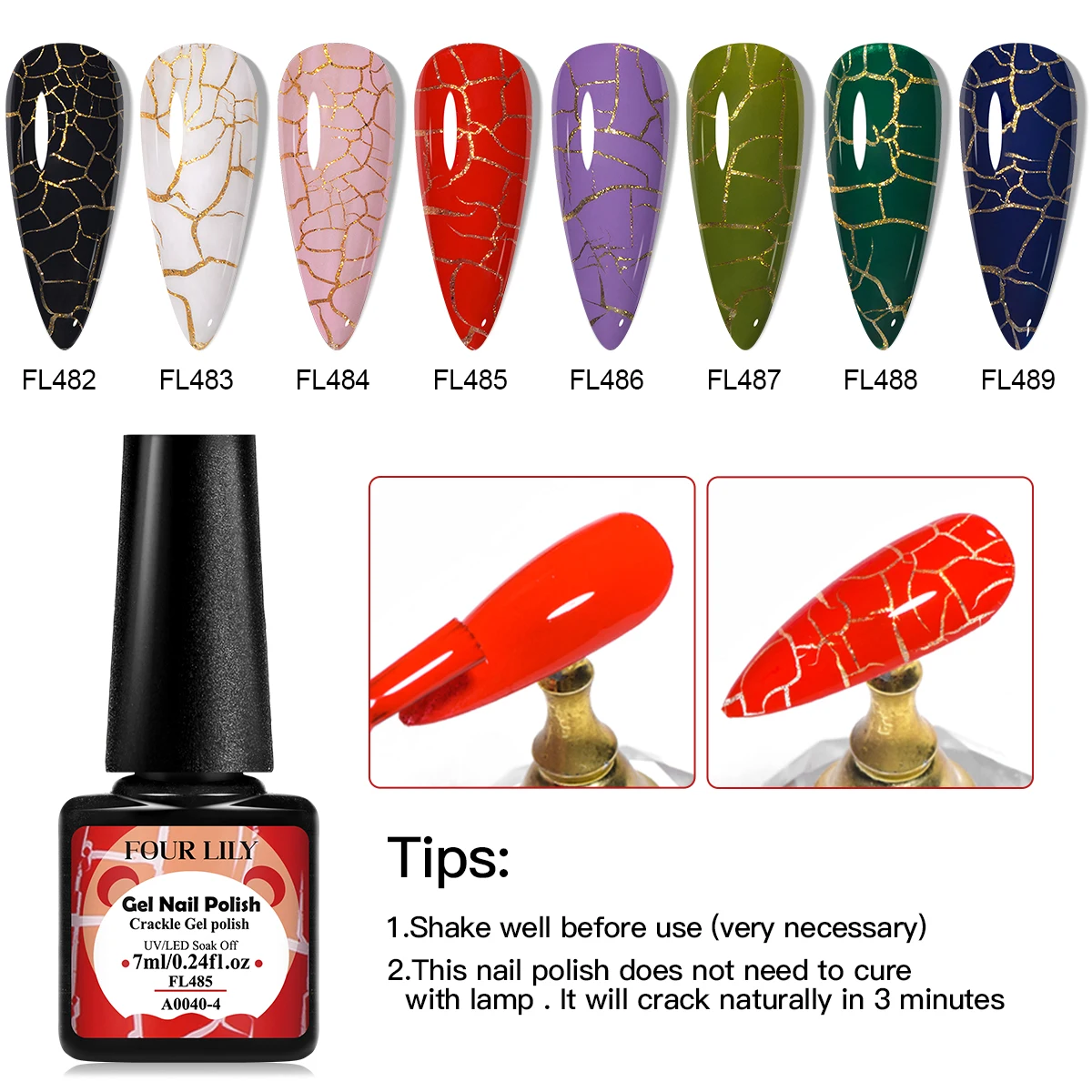 Four Lily 7ml Crackle Gel Nail Polish Hybrid Natural Dry DIY Nail Art Cracking Gel Polish Semi Permanent Soak Off Varnish Design 5 Mallzona S76e856313fa547e4b5c94725015a2f268 Four Lily 7ml Crackle Gel Nail Polish Hybrid Natural Dry DIY Nail Art Cracking Gel Polish Semi Permanent Soak Off Varnish Design Mallzona