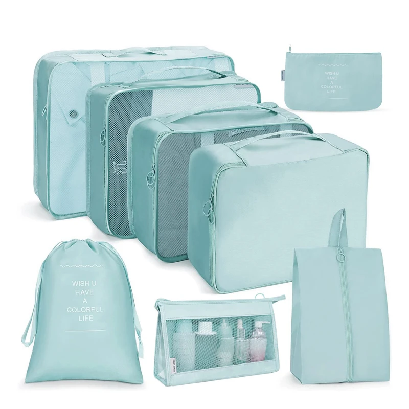 8pcs Set Travel Organizer Storage Bags Packing Pouch Portable Luggage Clothes Shoe underwear Toiletries Tidy Storage Cases
8pcs Set Travel Organizer Storage Bags Packing Pouch Portable Luggage Clothes Shoe underwear Toiletries Tidy Storage Cases