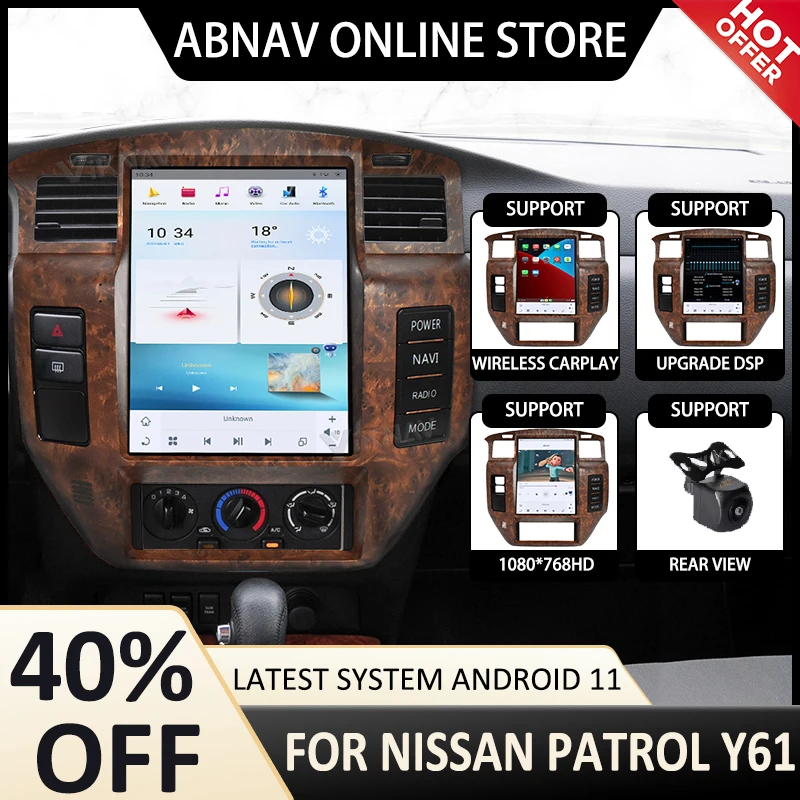 12.1inch Car Radio For Nissan Patrol Y61 2004-2018 2019 Upgrade Wireless CarPlay 8 Core Stereo Android Autoaudio Tesla Style
12.1inch Car Radio For Nissan Patrol Y61 2004-2018 2019 Upgrade Wireless CarPlay 8 Core Stereo Android Autoaudio Tesla Style