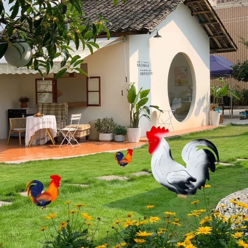 Garden Stake Metal Rooster Statues Sculpture Decors Chicken Yard Art Lawn Ornaments Figurines Sculpture for Outdoor
Garden Stake Metal Rooster Statues Sculpture Decors Chicken Yard Art Lawn Ornaments Figurines Sculpture for Outdoor