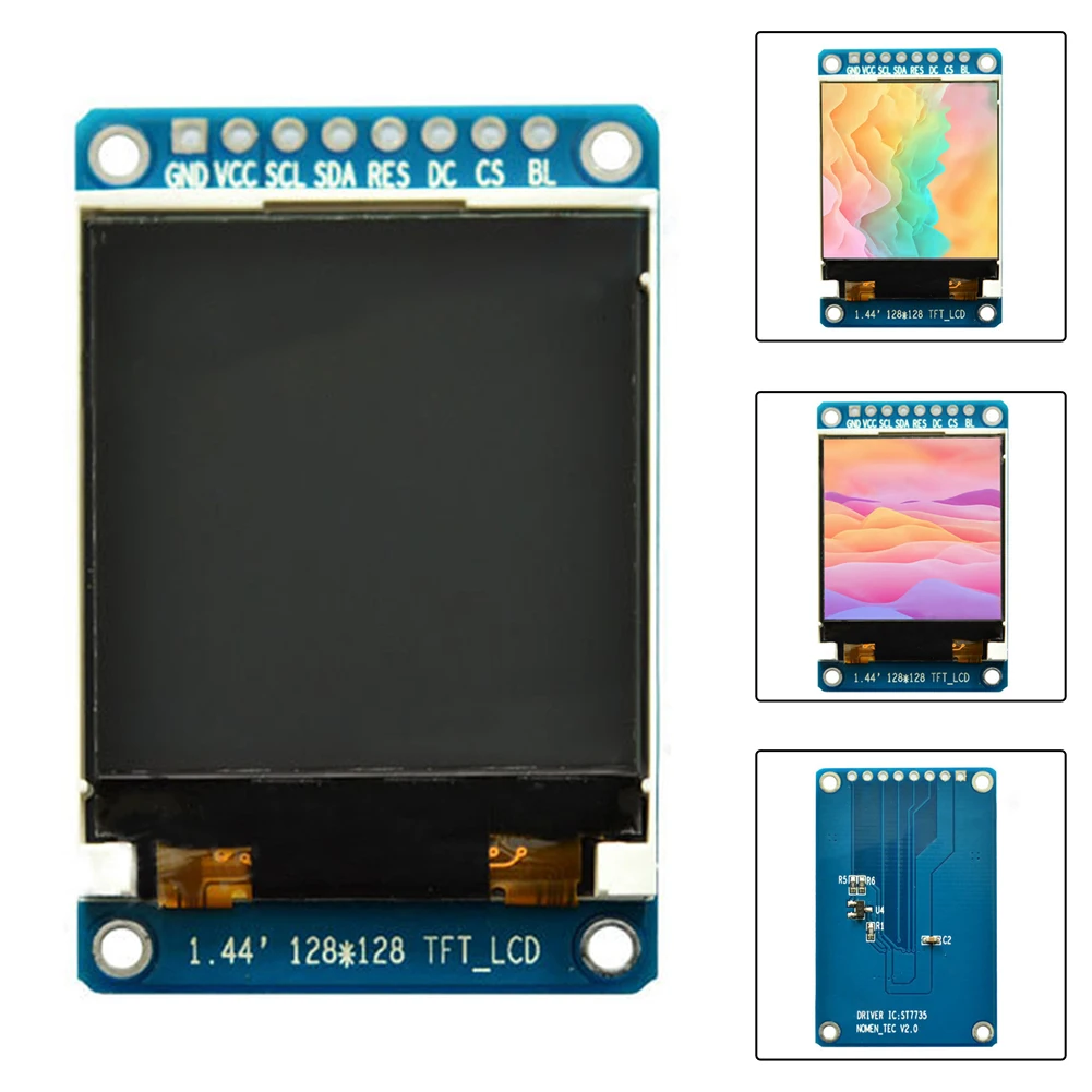 1pc 1.44 Inch LCD Display TFT SPI Serial Port Module Full Color Screen With ST7735 Driving IC Chips 128RGB X 128 Resolution
1pc 1.44 Inch LCD Display TFT SPI Serial Port Module Full Color Screen With ST7735 Driving IC Chips 128RGB X 128 Resolution