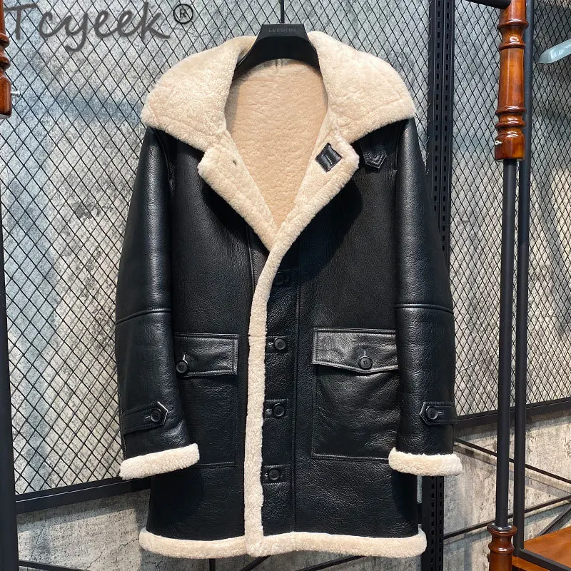 Tcyeek Genuine Leather Jacket Men Thickened Real Fur Coats Clothing Natural Sheep Shearling Jackets Mid-length Loose Coat Abrigo
Tcyeek Genuine Leather Jacket Men Thickened Real Fur Coats Clothing Natural Sheep Shearling Jackets Mid-length Loose Coat Abrigo