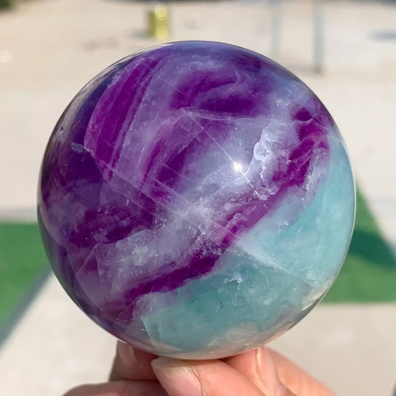 Natural Rainbow Fluorite Ball Hand-Polished Quartz Crystal Ball Mineral Specimen Energy Gem Repair Home Office Decorative Gifts
Natural Rainbow Fluorite Ball Hand-Polished Quartz Crystal Ball Mineral Specimen Energy Gem Repair Home Office Decorative Gifts