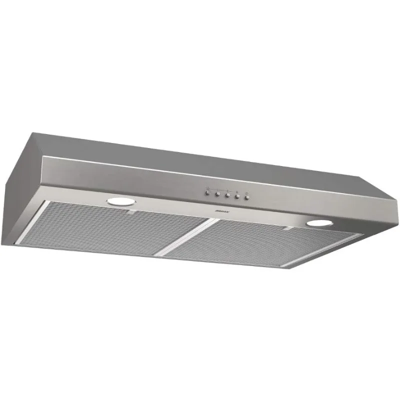 

Three-Speed Glacier Under-Cabinet Range Hood with LED Lights ADA Capable, 1.5 Sones, 375 Max Blower CFM, 30-Inch Stainless Steel