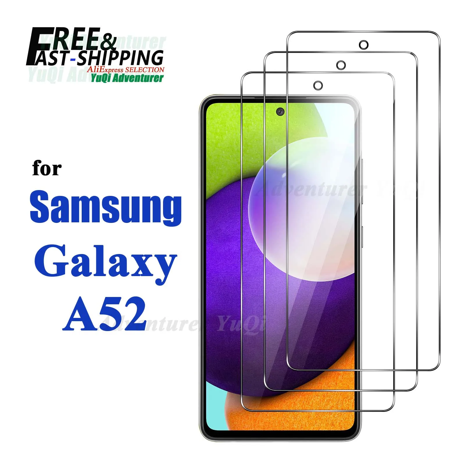 

Screen Protector For Galaxy A52 Samsung Tempered Glass SELECTION Free fast Shipping 9H HD Clear Transparent Case Friendly