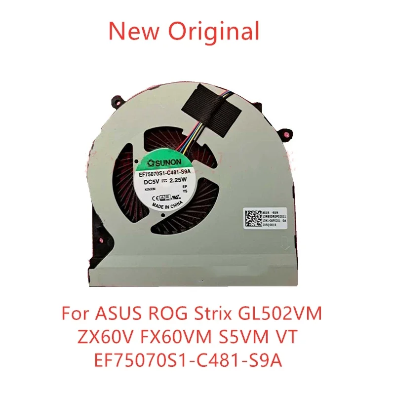 New Original Laptop GPU Cooling Fan For ASUS ROG Strix GL502VM ZX60V FX60VM S5VM VT Fan 13NB0DR0P01011 EF75070S1-C481-S9A
New Original Laptop GPU Cooling Fan For ASUS ROG Strix GL502VM ZX60V FX60VM S5VM VT Fan 13NB0DR0P01011 EF75070S1-C481-S9A