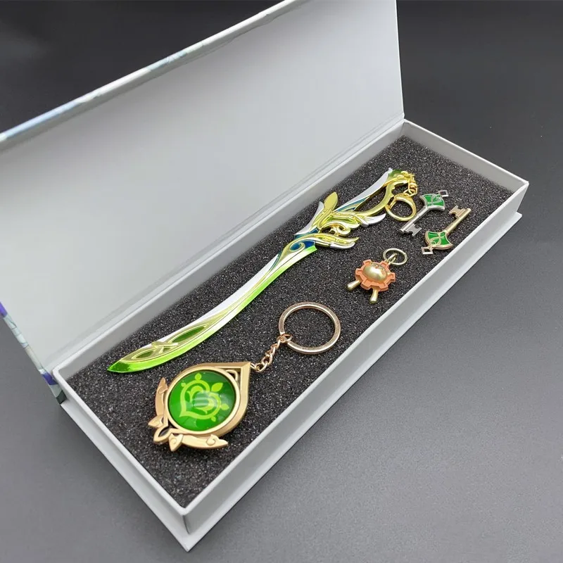 Anime Genshin Impact Figure Weapon Keychain Alhaitham Sword Prop Little Lion Toy Gift Boxs Packaging Vision Metal key Ring
Anime Genshin Impact Figure Weapon Keychain Alhaitham Sword Prop Little Lion Toy Gift Boxs Packaging Vision Metal key Ring