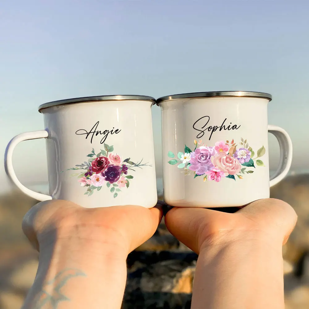 Personalised Name Enamel Mugs Custom Floral Name Coffee Mug Wine Juice Cup Bridal Shower Bachelorette Party Bridesmaid Gifts
Personalised Name Enamel Mugs Custom Floral Name Coffee Mug Wine Juice Cup Bridal Shower Bachelorette Party Bridesmaid Gifts
