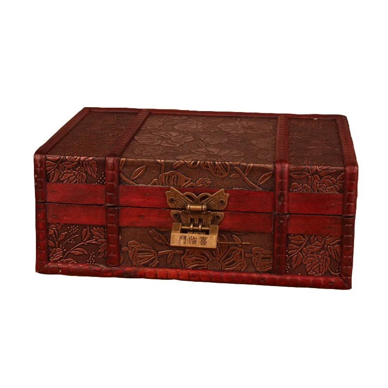 Retro Storage Box Desktop Jewelry Cosmetic Finishing with Lock Wooden Box Photography Props Wooden Storage Box
Retro Storage Box Desktop Jewelry Cosmetic Finishing with Lock Wooden Box Photography Props Wooden Storage Box