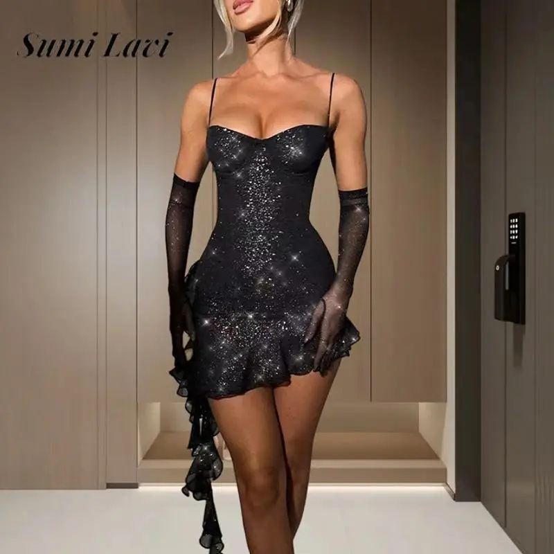 Fashion Solid Color Backless Hip Wrap Dress Sexy Babes Sling Tube Tops Mini Dress New Ladies Mesh Splicing Ruffles Party Dresses
Fashion Solid Color Backless Hip Wrap Dress Sexy Babes Sling Tube Tops Mini Dress New Ladies Mesh Splicing Ruffles Party Dresses