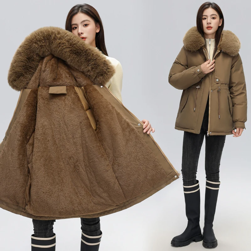 2023 New Wool Liner Winter Jacket Female Warm Thicken Parka Coat Korean Female Loose Fur Collar Cotton Coat Women Winter Jacket
2023 New Wool Liner Winter Jacket Female Warm Thicken Parka Coat Korean Female Loose Fur Collar Cotton Coat Women Winter Jacket