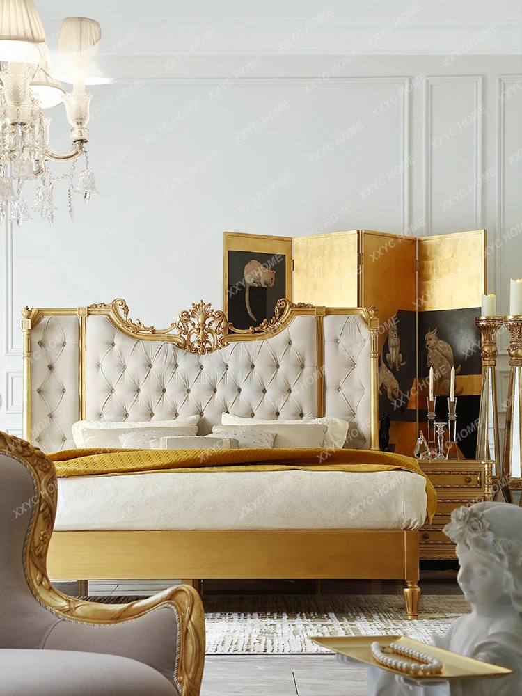 Court French Retro Fabric Double Bed 2M Mahogany European Master Bedroom Bed Marriage Bed
Court French Retro Fabric Double Bed 2M Mahogany European Master Bedroom Bed Marriage Bed
