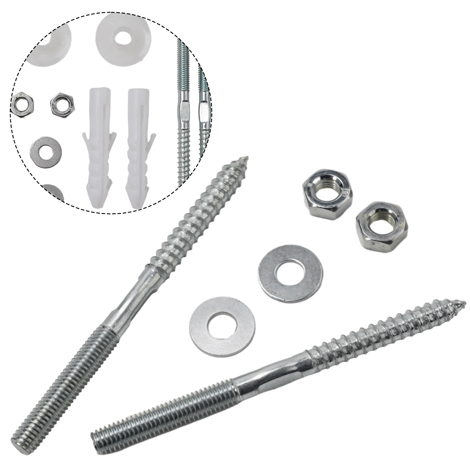 Expansion Wall-mounted Washbasin Installation Fixing Screw Set Silver And White For Wash Basin Bathroom Accessory
Expansion Wall-mounted Washbasin Installation Fixing Screw Set Silver And White For Wash Basin Bathroom Accessory