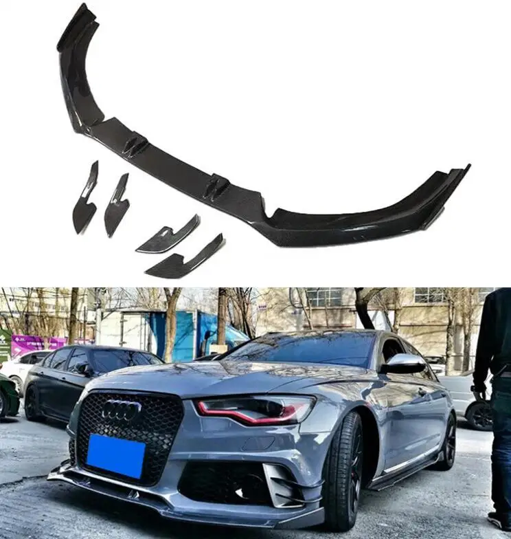 REAL CARBON FIBER FRONT BUMPER SPOILER LIP SPLITTERS WIND KNFE COVER For Audi A6 S6 Sline RS6 2012-2018
REAL CARBON FIBER FRONT BUMPER SPOILER LIP SPLITTERS WIND KNFE COVER For Audi A6 S6 Sline RS6 2012-2018