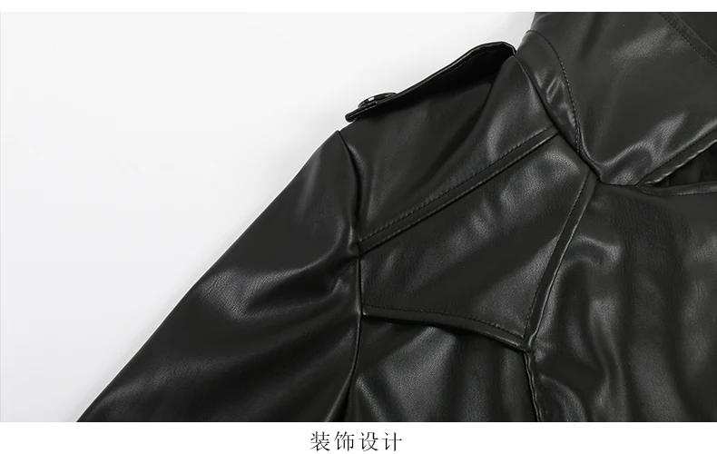 Autumn Long Waterproof Brown Black Pu Leather Trench Coat for Women Sashes Double Breasted Luxury Elegant Clothes 12 Mallzona S76f66dd9c299438dbcd94a4146f37e07U Autumn Long Waterproof Brown Black Pu Leather Trench Coat for Women Sashes Double Breasted Luxury Elegant Clothes Mallzona