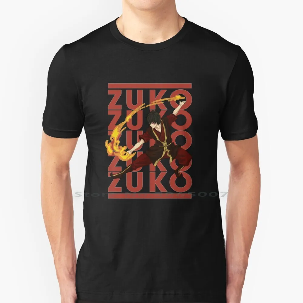 Футболка с персонажем из аниме Zuko Adventure The Last Airbender 100% хлопок американская