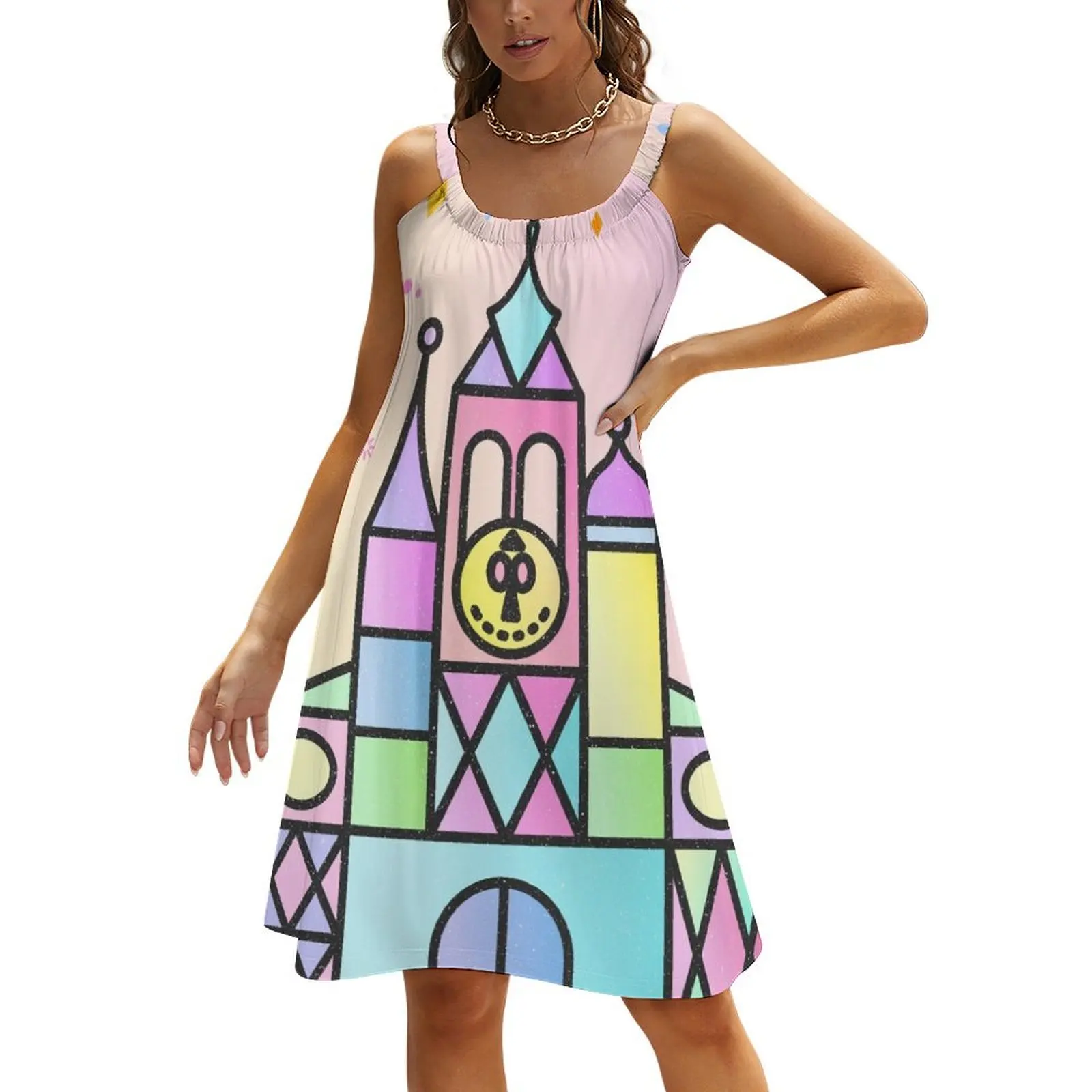 It's a Small World After All Colourful Castle Beach Sling Skirt women clothes elegant women's dresses sale
It's a Small World After All Colourful Castle Beach Sling Skirt women clothes elegant women's dresses sale