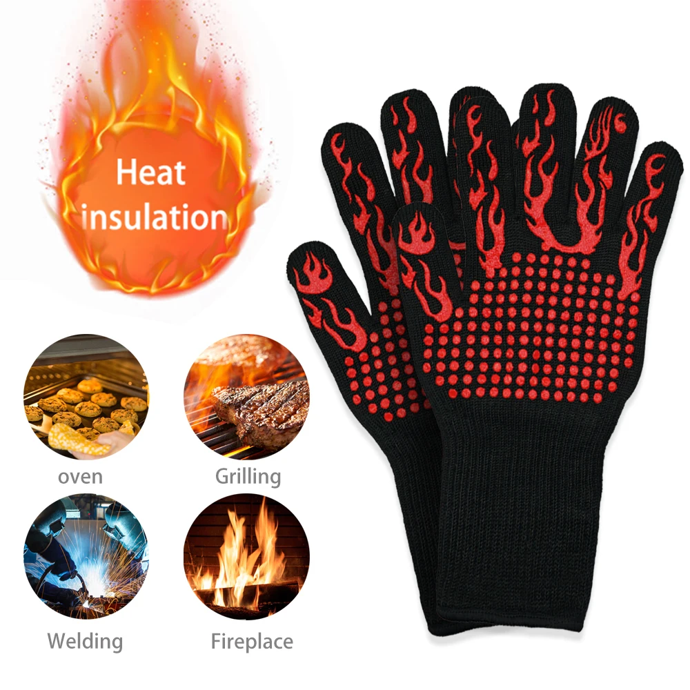Heat Resistant 300-500 Centigrade Grill Gloves Silicone Non-Slip Cooking Baking Barbecue Oven Mitts Fireproof BBQ Accessories
Heat Resistant 300-500 Centigrade Grill Gloves Silicone Non-Slip Cooking Baking Barbecue Oven Mitts Fireproof BBQ Accessories