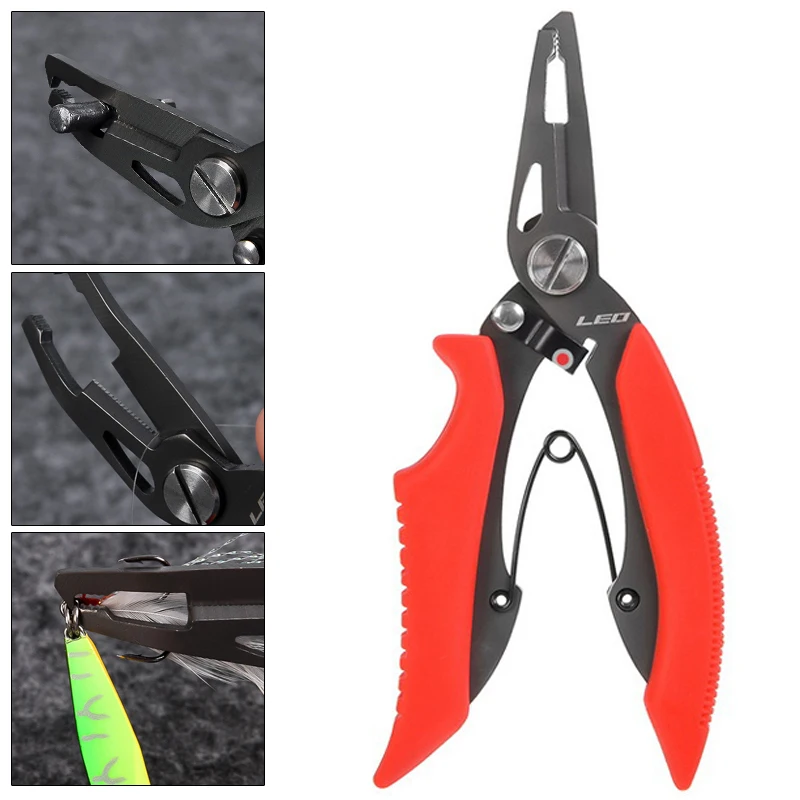 

Multi-functional Fishing Plier Stainless Steel Fishing Scissors Pliers Line Cutter Lure Bait Remove Hook Tackle