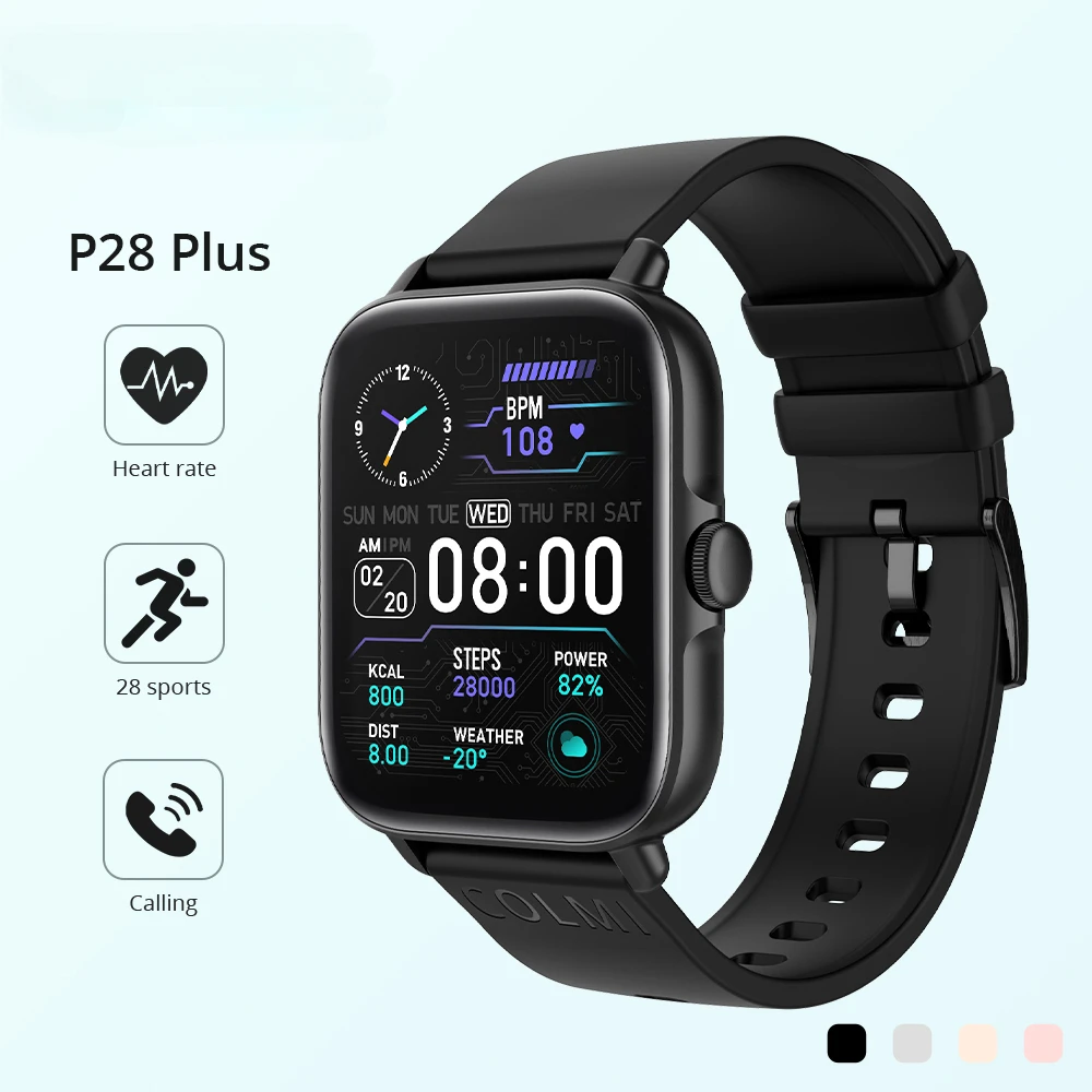 

Смарт-часы P28 Plus мужские/женские, водостойкие, IP67, Bluetooth