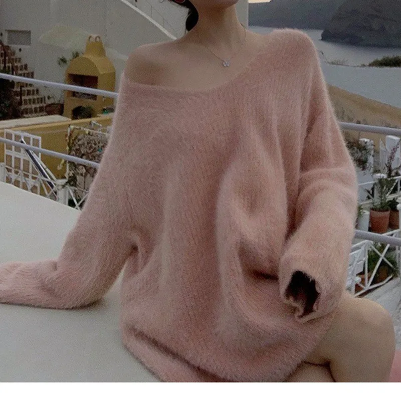 Korean Style 2024 New Lazy Wind Imitation Mink Pullover Women's Loose Soft Glutinous V-neck Outerwear Sweater Wholesale
Korean Style 2024 New Lazy Wind Imitation Mink Pullover Women's Loose Soft Glutinous V-neck Outerwear Sweater Wholesale