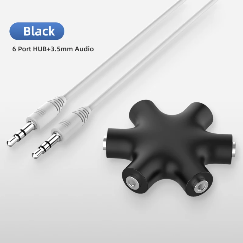 RYRA 3.5mm 1 Male To 5 Female Splitter Audio Aux Cable Headphone 6In1 Adapter Splitter For Tablet MP3 MP4 Phone PC Laptop Tablet
RYRA 3.5mm 1 Male To 5 Female Splitter Audio Aux Cable Headphone 6In1 Adapter Splitter For Tablet MP3 MP4 Phone PC Laptop Tablet