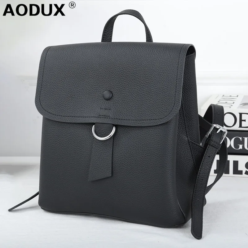 AODUX NEW Arrival Women Genuine Cow Leather Backpacks Purses Top Layer Nature Cowhide Backpack Travel Bags
AODUX NEW Arrival Women Genuine Cow Leather Backpacks Purses Top Layer Nature Cowhide Backpack Travel Bags