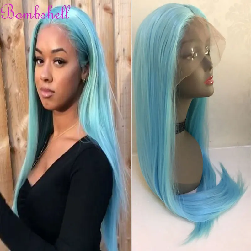 Light Blue Synthetic Hair 13*4 Inch Lace Front Wig Glueless Straight High Quality Heat Resistant Fiber Pre Plucked Hairline Wigs
Light Blue Synthetic Hair 13*4 Inch Lace Front Wig Glueless Straight High Quality Heat Resistant Fiber Pre Plucked Hairline Wigs