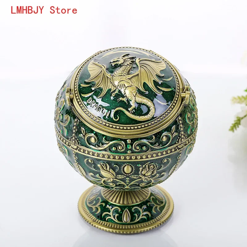 LMHBJY Creative Metal Vintage Flying Dragon Ashtray with Lid Windproof Personalized Trendy Home Decoration Craft Ornament
LMHBJY Creative Metal Vintage Flying Dragon Ashtray with Lid Windproof Personalized Trendy Home Decoration Craft Ornament