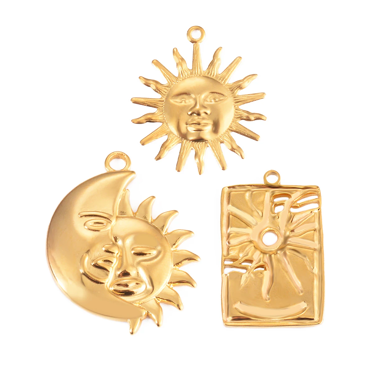 6pcs/Lot Stainless Steel Casting Sun Moon Handmade Charms Pendant DIY Jewelry Findings for Bracelet Necklace Accessories
6pcs/Lot Stainless Steel Casting Sun Moon Handmade Charms Pendant DIY Jewelry Findings for Bracelet Necklace Accessories