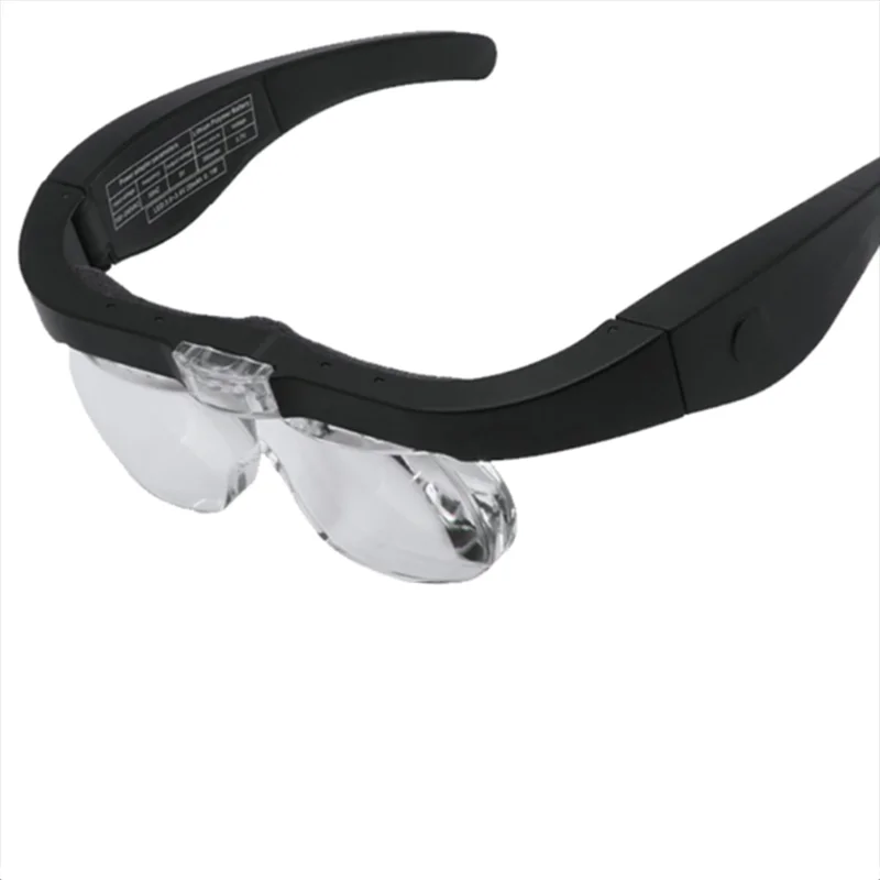 

Glasses Magnifier Head Rechargeable with Detachable Lenses 1.5X, 2.5X, 3.5X, 5X for Hobby Work Reading Close