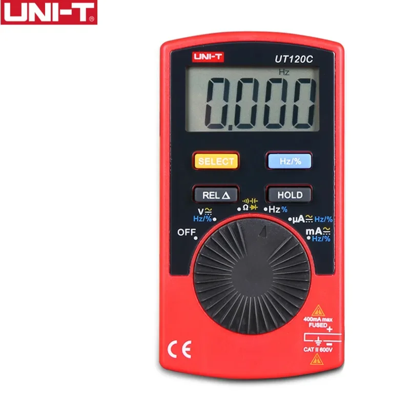 UNI-T UT120C Pocket Size Stype Digital Multimeter Auto Range Tester DC AC Voltage Diode Mini Electrical Meters LCD Display
UNI-T UT120C Pocket Size Stype Digital Multimeter Auto Range Tester DC AC Voltage Diode Mini Electrical Meters LCD Display