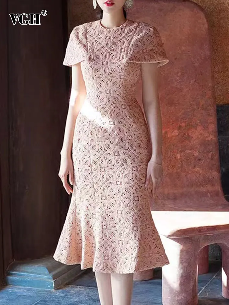VGH solid patchwork pearl elegant Mermaid dress for women round neck short sleeve high waist slimming temperament dresses female
VGH solid patchwork pearl elegant Mermaid dress for women round neck short sleeve high waist slimming temperament dresses female