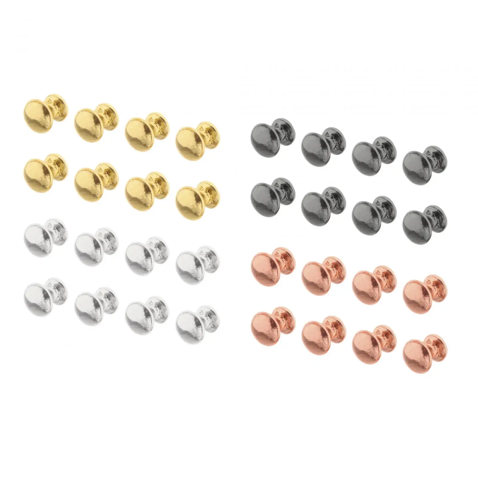 

8 Pieces Dollhouse Door Knobs for Boys Girls Playset BJD Doll Parts Birthday Gifts Simple Style Simulation Metal Doll House Accs