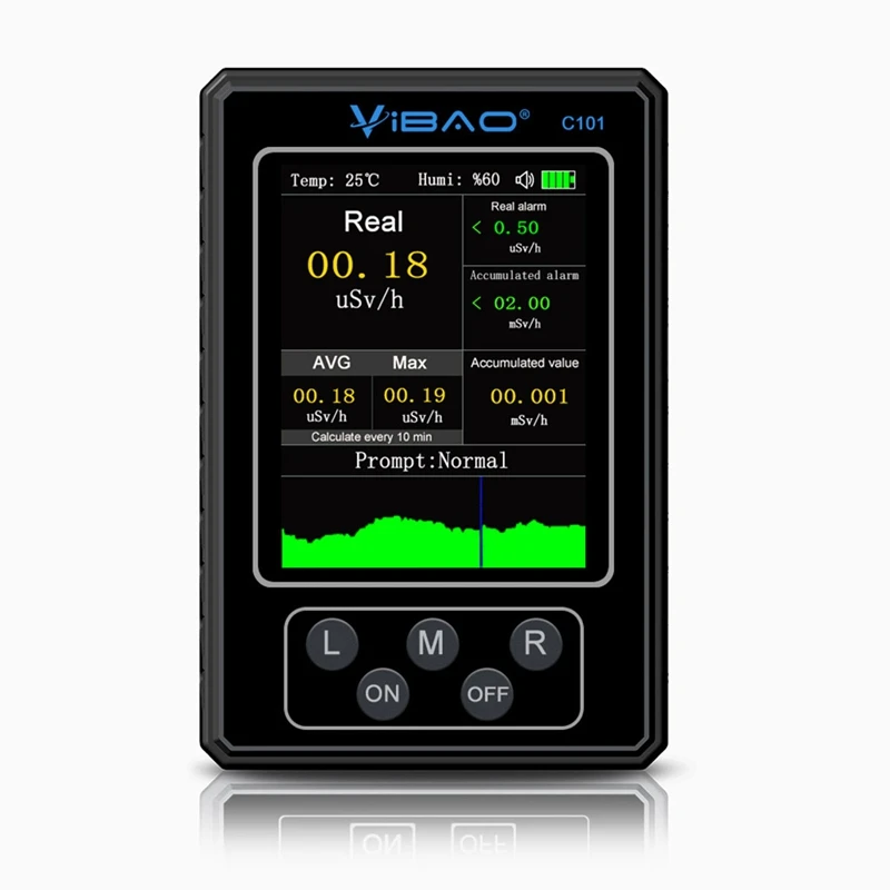 Vibao C101 Nuclear Radiation Detector Portable Radioactive Tester Geiger Counter Digital Β-Rays X-Rays Γ-Rays Tester Meter
Vibao C101 Nuclear Radiation Detector Portable Radioactive Tester Geiger Counter Digital Β-Rays X-Rays Γ-Rays Tester Meter