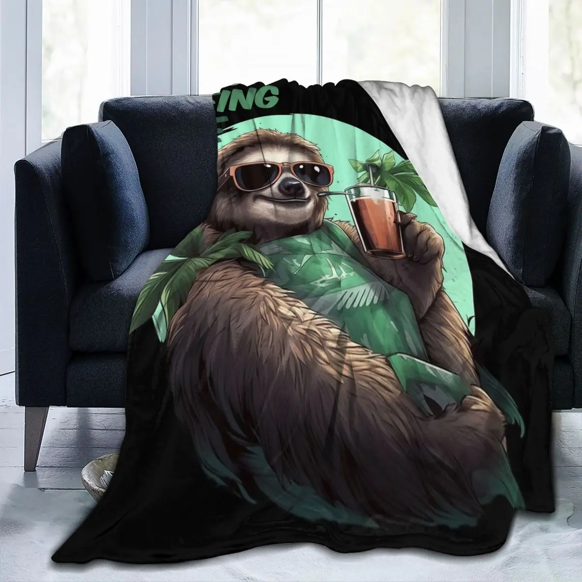 

Занято, чтобы быть мной с расслабляющим ленивецом, ультрамягкое Флисовое одеяло с микро-рисунком, удобное для дивана, не скатывается