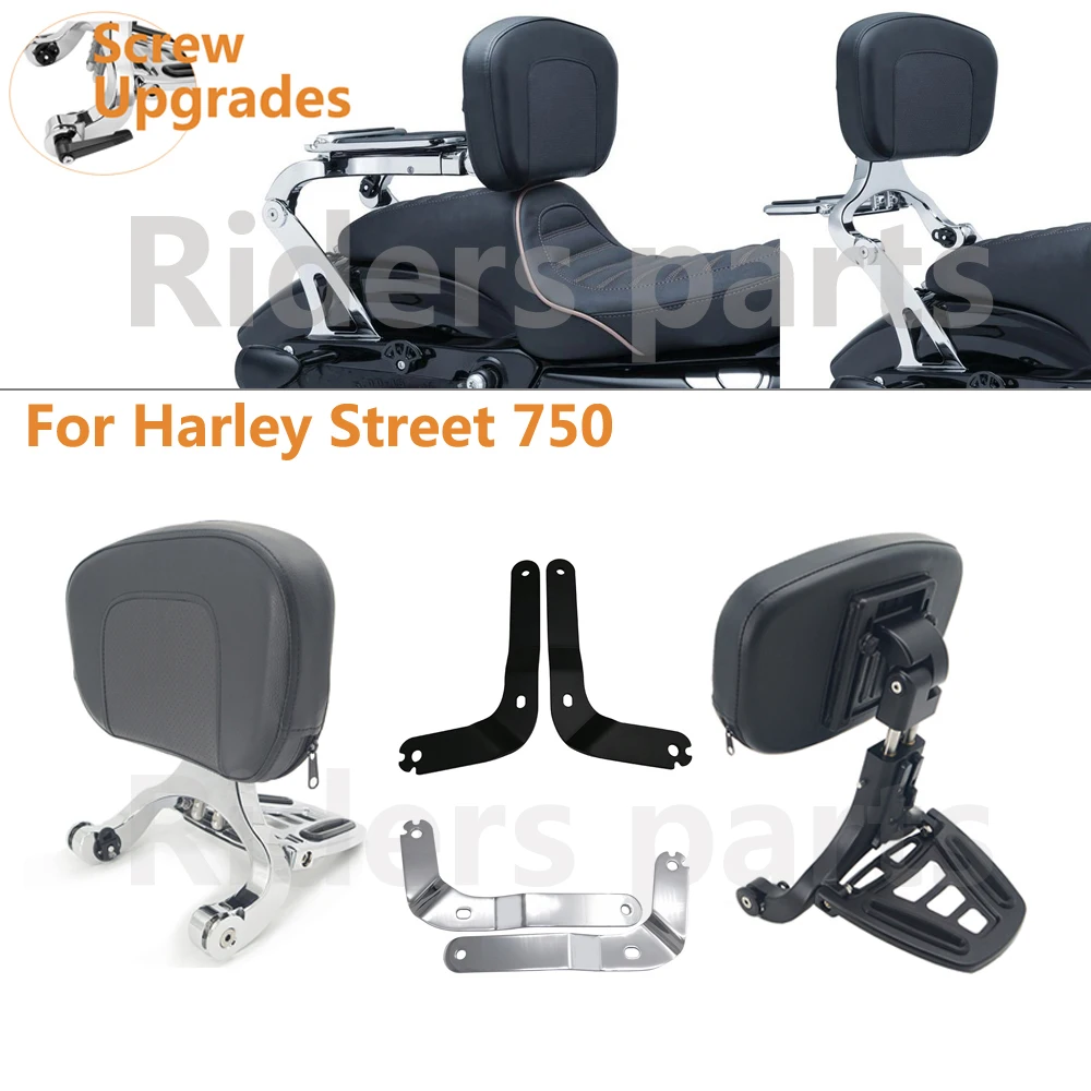 

Универсальная спинка для водителя и пассажира, черный хром, для Harley Street 750 2014-2023