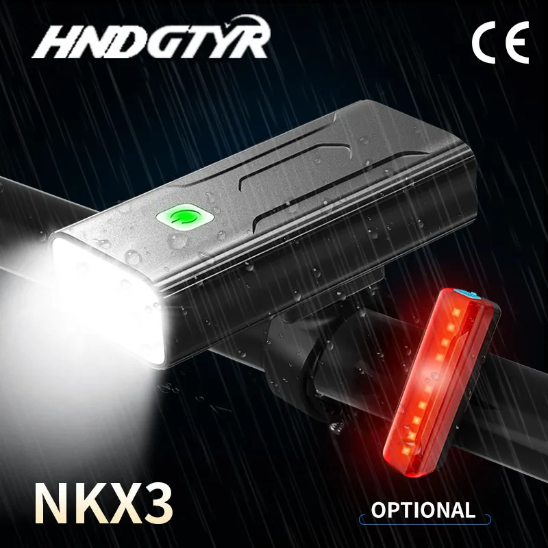 

HNDGTYR светодиодный велосипед свет высокой мощности фонарик 5200mAh USB перезаряжаемые передние и задние велосипедные фонари алюминиевый сплав MTB аксессуар