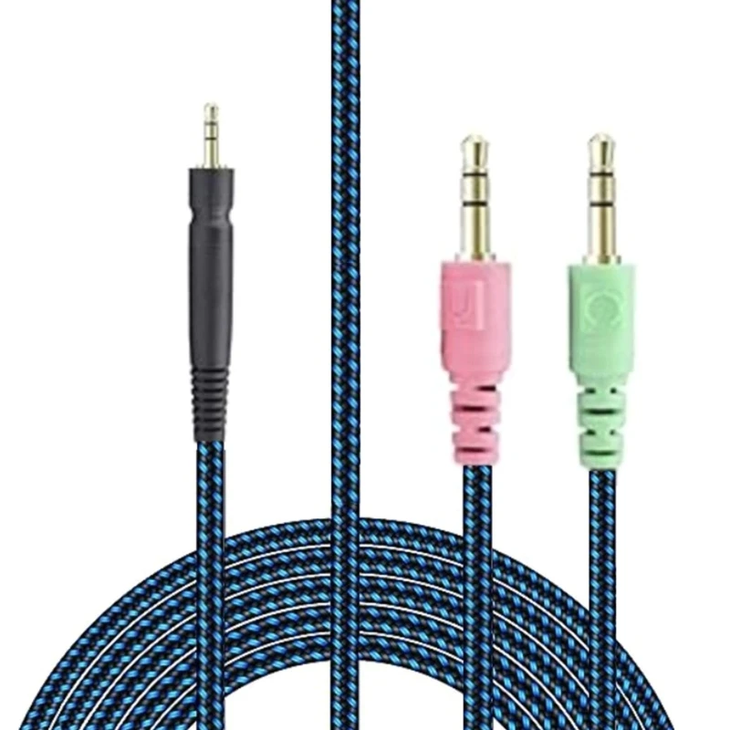 

Nylon Braided UNP PC Cable for Sennheise GSP350 GSP500 GSP670 Headphones Cord Better Sound Ranges User Friendly